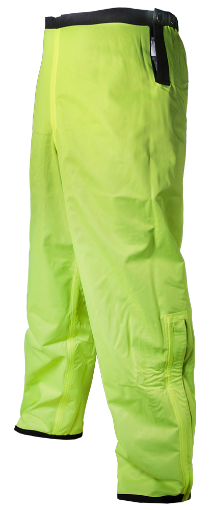 BLACK/YELLOW REV. RAINPANT W/LEG ZIPPERS BLACK