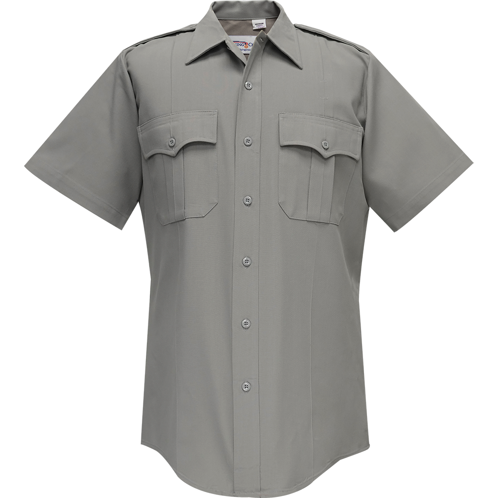COMMAND 100% POLYESTER MEN'S SHORT SLEEVE SHIRT W/ZIPPER
