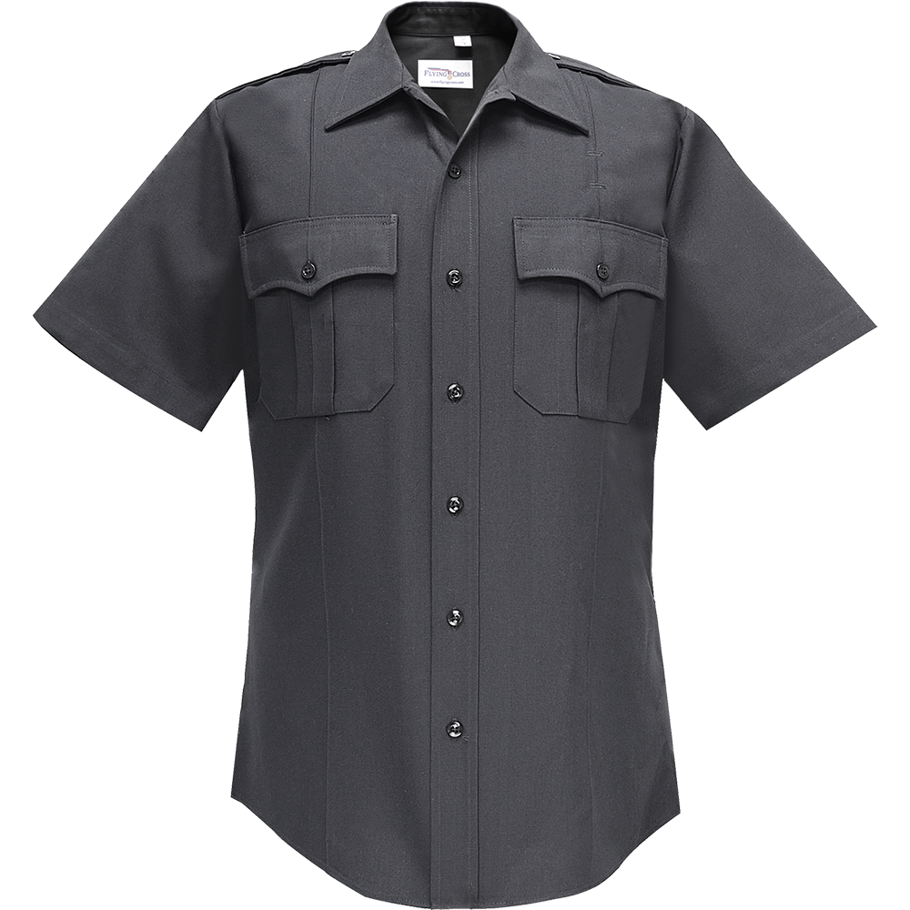 COMMAND POLYESTER MEN'S SHORT SLEEVE SHIRT W/ZIPPER