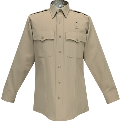 Deluxe Tropical Silver Tan Long Sleeve Shirt