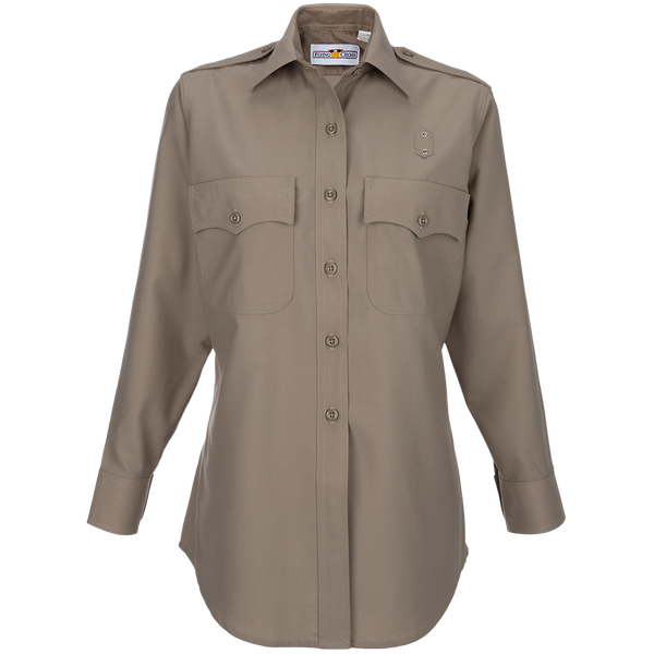 美品 everyone fly front open collar shirt 220W9133_33_FemaleLS_Front_gra
