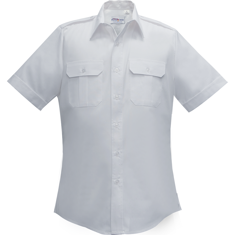 DURO POPLIN 65% POLY/35% COTTON WOMEN'S SHORT SLEEVE SHIRT WHITE