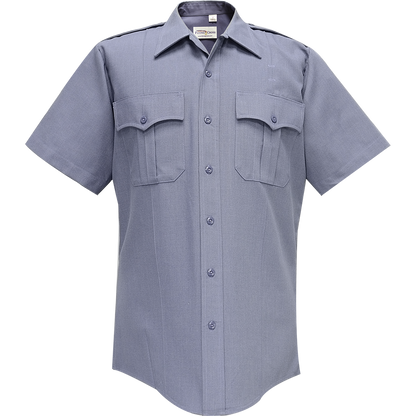 100 polyester short sleeve dress shirts Command 100% Polyester Men's Short Sleeve Shirt W/ZIPPER LAPD Navy
