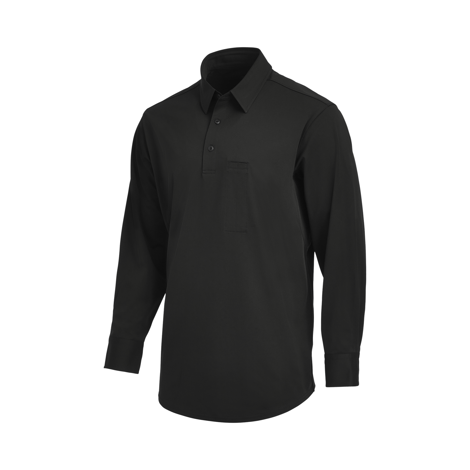 リバーバレイト ZIP LONG SLEEVE POLO　ブラック REVERBERATE”ZIP LONG SLEEVE POLO BLACK”” | Lapel online store
