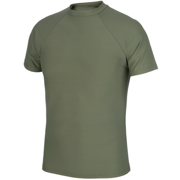 Tシャツ・カットソー VALENTINO Olive green stretch polyester shirt Men's Laser-faded logo T-shirt | Green | Diesel